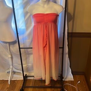 pink swim suit cover up